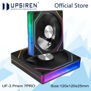 UPSIREN UF-3 Prism 7PRO Computer Case Cooling Fan,Double-sided full lens,12CM ARGB motherboard synchronization,CD pattern axis