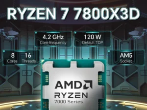 AMD Ryzen 7 7800X3D 4.2GHz 5NM L3=96M Processor 8-Core 16-Thread R7 7800X3D DDR5 120W Socket AM5 NEW but No Fan