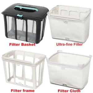180 µm Filter Basket & 3 µm Ultra-fine Filter Replacement For Aiper Scuba S1 / Scuba S1 2025 Robotic Pool Cleaner,