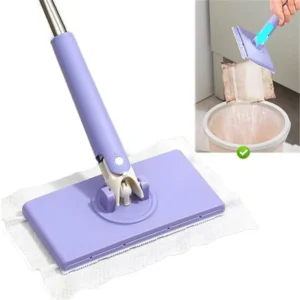 Hands-Free Cleaning Mop For Floor/Window 360° Rotation Mini Mop For Wet Wipes Household Kitchen Cleaning Tool