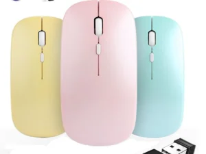 Portable Wireless Mouse Bluetooth-compatible 2.4GHz Dual Modes Computer Mice with Nano Receiver for Notebook PC Laptop Macbook