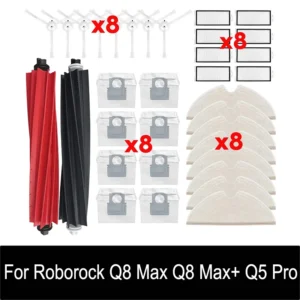 For Roborock Q8 Max / Q8 Max Plus / Q5 Pro Plus Roller Side Brush Filter Mop Dust Bag Robot Vacuums Accessories Spare Part