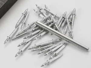 100/50Pcs Double Headed Nail Skirting Board With 1 Sleeve Rust-Proof Nails Wood No Trace Fixator Woodworking Tools 