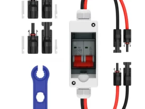 Solar Panel Disconnect Switch, 63A DC 1000V Breaker Box PV Disconnect Switch with IP65 Waterproof Box XT