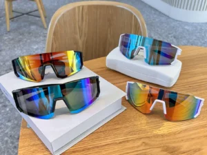 Hiking 2pcs Cycling Anti Light Glasses Men Women UV400 Sandproof Eye Protector Shades Outdoor Sports Goggle Anti Radiation Lens