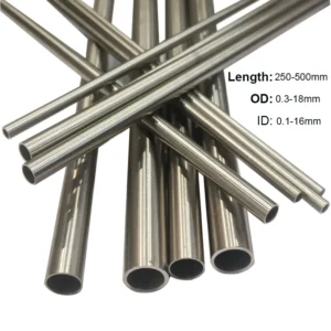 304 Stainless Steel Round Capillary Seamless Straight Tube 4x2mm 8x6mm 13x11mm 14x12mm 10x8mm 16x14mm18x16mm 250mm/500mm Long
