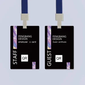 Waterproof PVC Work Card for Wedding Invitation Card, Customized, Free Design, Round Corners, 0.76mm
