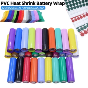18650/21700/26650/AAA Battery Wrap PVC Heat Shrink Tubing Lion Batteries Insulation Gasket Film Tape Shrinking Tube Protection