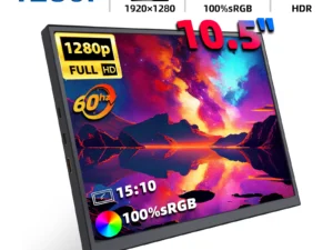 ZSUS 10.5-Inch Portable Monitor 1280P 100%sRGB 15:10 Low Blue Light For XBox PS4 / 5 Switch Cell Phone PC Loptop Extension