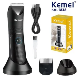 Kemei KM-1838 Groin Area Hair Trimmer Lawn Mower Ceramic Blade Waterproof Wet Dry Clippers Pubic Armpit Body Hair Hygiene Razor