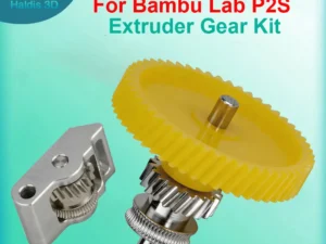 For Bambu Lab P2S Extruder Gear Kit Integrated Nickel Plating Hardened Steel Gear For Bambulab P2S 3D Printer Replacement Parts