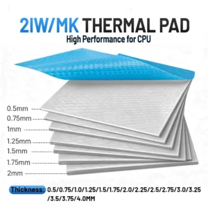 Soft 21W/mk Thermal Pad for CPU GPU Heatsink Cooling Conductive Silicone Pad High Performance Thermal Silicone Pad for PS4 SSDs