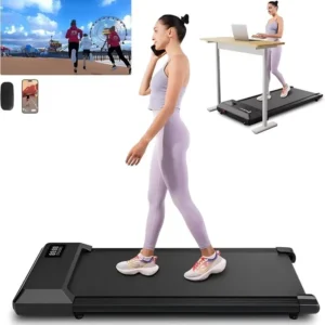 Superun  2-in-1 Home/Office 2.5 HP Walking Treadmill,mini Treadmills for Small Spaces with APP & Remote Control