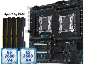 MACHINIST X99 MD8 Dual CPU Motherboard Optional  Kit Set lntel Xeon E5 2680 V4 LGA2011-3 DDR4 32GB RAM C612 chip Server Computer
