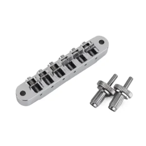 Electric Guitar Fixed Saddle Bridge 6 Strings Chrome ABR-1 Style Tune-O-Matic Bridge for ABR LP SG EPi Electric guitar