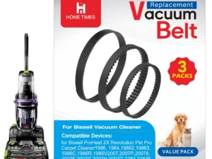 3 Pcs Vacuum Belts Replacement for Bissell ProHeat 2X Revolution Pet Pro Cleaner,Fit Models: 1986, 1964, 2007, 2007P Series