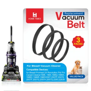 3 Pcs Vacuum Belts Replacement for Bissell ProHeat 2X Revolution Pet Pro Cleaner,Fit Models: 1986, 1964, 2007, 2007P Series