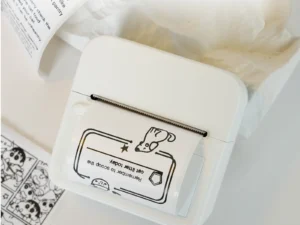 Inkless Thermal Label Printer Portable Bluetooth Pocket Label Maker Home Study with 1roll Stickable Label Paper PC Android IOS