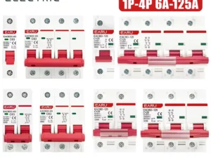 DC 1000V 1P 2P 3P 4P Solar Mini Circuit Breaker Overload Protection Switch 6A~63A/80A 100A 125A MCB for Photovoltaic PV System