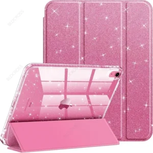 For iPad A16 A19 12th 11th 10th Case with Pencil Holder Glittering Sparkly Cover for iPad 10.2 10.5 Air 4 5 Air 11 M2 M3 M410.9