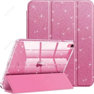 For iPad A16 A19 12th 11th 10th Case with Pencil Holder Glittering Sparkly Cover for iPad 10.2 10.5 Air 4 5 Air 11 M2 M3 M410.9