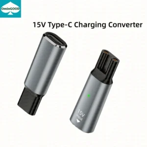 15V Type-C Shaver Adapter, Charging Converter for Philips Norelco One Blade Pro, QP6510, QP6520, QP6530 Beard Trimmer,