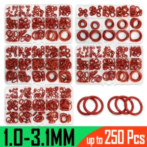 Silicone Red O Ring VMQ ORing Sealing Washer Oil Resistant High Temperature Car Automotive Conditioner Plumbing Gaske