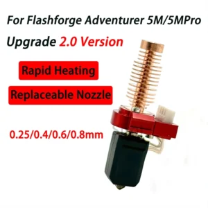 For Flashforge Adventurer 5M/5M pro Nozzle Kit Upgrade Hotend Pinting Head Quick-Detachable Nozzle Hard Steel Nozzle Kit
