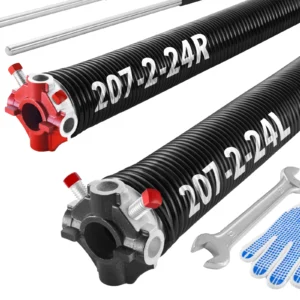 SucceBuy Garage Door Torsion Springs Pair Cycles Electrophoresis Black Coated for Replacement Garage Door Springs