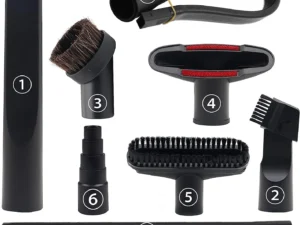 Vacuum Attachments 1 1/4" Cleaning Accessories Kit Brush Nozzle Extension Wand Crevice Tool Adapter for Shop Vac Attachment Set