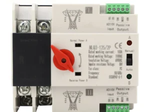 AC110V 100A Dual Power Automatic Transfer Switch 35mm Rail Mounting 2P ATS Generator Transfer Changeover Switch