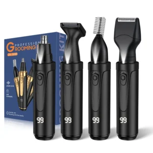 USB charging four in one men's multifunctional electric nose hair trimmer, beard trimmer, sideburns trimmer, electric shaver