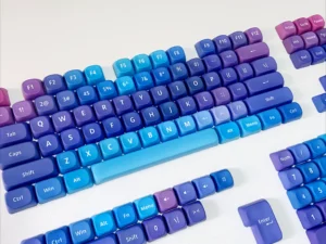 Purple Glitter Keycaps for Mechanical Keyboards MOA PBT Rainbow Macarons Key Caps DIY Gaming Keyboard 60 70 80 90 100 Layout