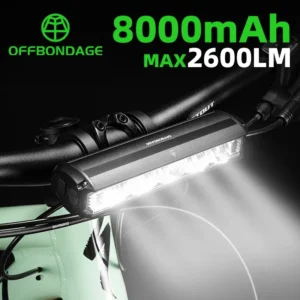 OFFBONDAGE Bicycle Light Front Bike Light Waterproof Flashlight USB Charging MTB Road Cycling Lamp Accessories