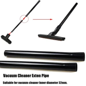 2pcs Tubes Extension Tube Suction Tube Plastic Black Vacuum Cleaner 32mm Diameter Vacuum Cleaner Replacement Tools For Home