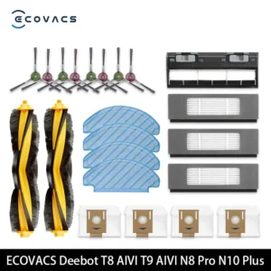 ECOVACS Deebot T8 AIVI T9 AIVI N8 Pro AIVI N9 N10 N10 Plus Accessories Main brush, side brush, filter, dust bag,Hepa Filter