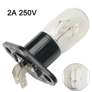 2A 250V 20W Microwave Oven Bulb Refrigerator Lighting Bulb Base Design With Holder Replacement Universal