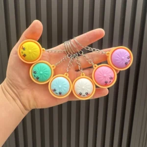 6/12/18/24Pcs Dumpling Keychains Cute Baozi w/Steamer Random Color for GiftBags PartyFavors wedding favors for guests