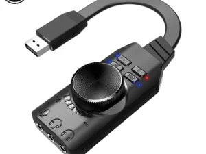 7.1 Channel External USB Computer Game Sound Card for PUBG Gaming External Audio Card 3.5mm USB Adapter Plug and Play PC Laptop