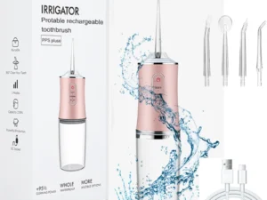USB Portable Oral Irrigator Water Flosser Dental Water Jet Tools Pick Cleaning Teeth 200ML 4 Nozzles Mouth Oral Cleaning Agents