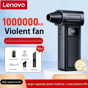 Lenovo 1000000RPM Turbo Jet Blower Electric Powerful Air Blower Portable Dust Cleaner USB Charging 65m/s Brushless Jet Blower