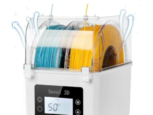 Sovol 2 Rolls Filament Dehydrator Spool Holder Filaments Dry Box for 1.75mm, 2.85mm ABS PLA PETG TPU FDM Material 3D Printer