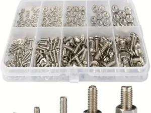 320pcs Premium Stainless Steel Screw and Nut Assortment Kit - Corrosion-Resistant, Snap-in Nuts, M2 to M5 Sizes - Ideal for DIY,