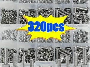 Hex Nuts and Bolt Set - 320 pieces/120 pieces, durable M2 - M5 metric size, universal hardware kit for DIY projects and repairs