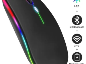 Wireless Mouse RGB Rechargeable Bluetooth Mice Wireless Computer Mause LED Backlit Ergonomic Gaming Mouse for Laptop PC 3600DPI