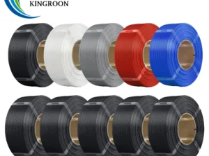 KINGROON No-Spool PLA Filament 1.75mm 10KG (22LBS) , 3D Printer Material PLA Refill For Bambu or DIY Reusable Spools, 10 Rolls