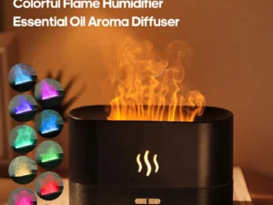 Kinscoter Aroma Diffuser Air Humidifier Ultrasonic Cool Mist Maker Fogger Led Essential Oil Flame Lamp Difusor