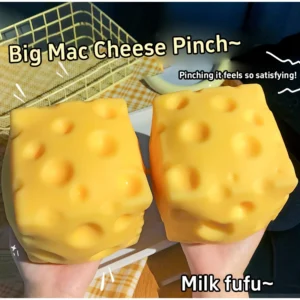 5CM Cheese Squeeze Toy Extra Large Size Cheese Squishy Fidget Toys Slow Rebound Shapeable Venting Ball for Adults Gifts 2026 New