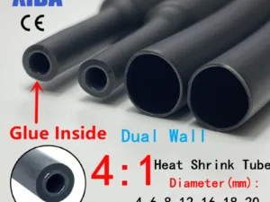 1Meter 4:1 Heat Shrink Tube With Glue Thermoretractile Heat Shrinkable Tubing Dual Wall Heat Shrink Tubing 6 8 12 16 24 40 52 72