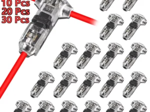 10/20/30Pcs t Type 1 Pin Low Voltage Wire Connector, Quick Solderless Wire Splice Connector, t Tap Wire Connectors, No Stripping